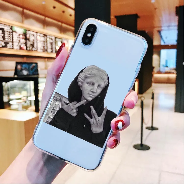 Мягкий чехол для телефона Art Fresco Michelangelo Creation of Adam для iPhone 11 Pro Max SE 5S 6 6s 7 8 Plus X XR XS MAX