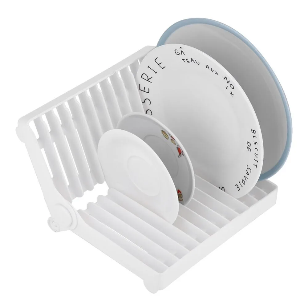 Кухня складное блюдо сушилка для тарелок Органайзер Пластиковая Пробка слива