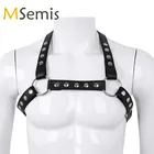 Мужской кожаный бондаж, черный бандаж, нагрудный ремень, бандаж, нагрудный ремень, бандаж для готических гей-игр, БДСМ, бандаж,