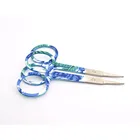 KIMAXCOLA, 2 шт., профессиональные маленькие синие ножницы для ногтей, маникюрные ножницы для бровей, носа, ресниц, кутикулы, изогнутые инструменты для макияжа