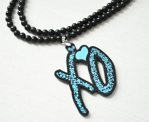 New product manufacturers selling HIPHOP acrylic XO pendant necklace free shipping | Украшения и аксессуары