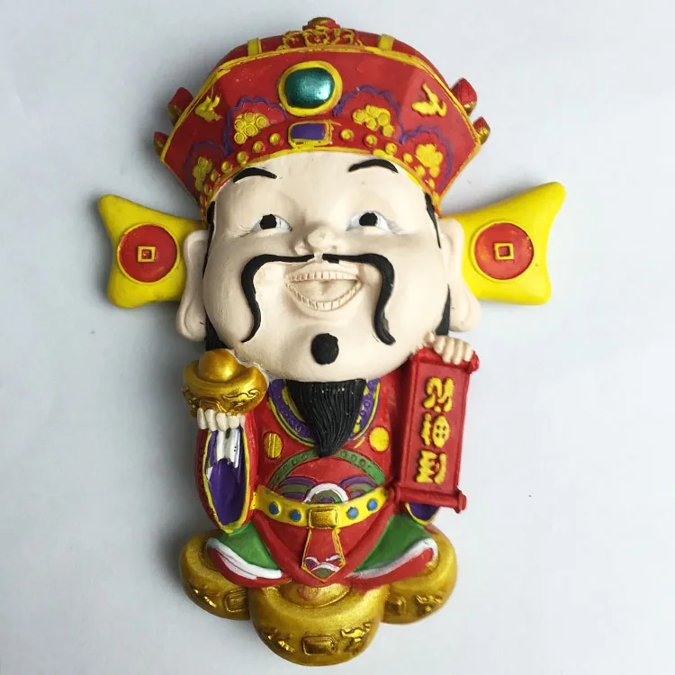 Ручная роспись китайский исторические 3D магниты на холодильник дома украшение