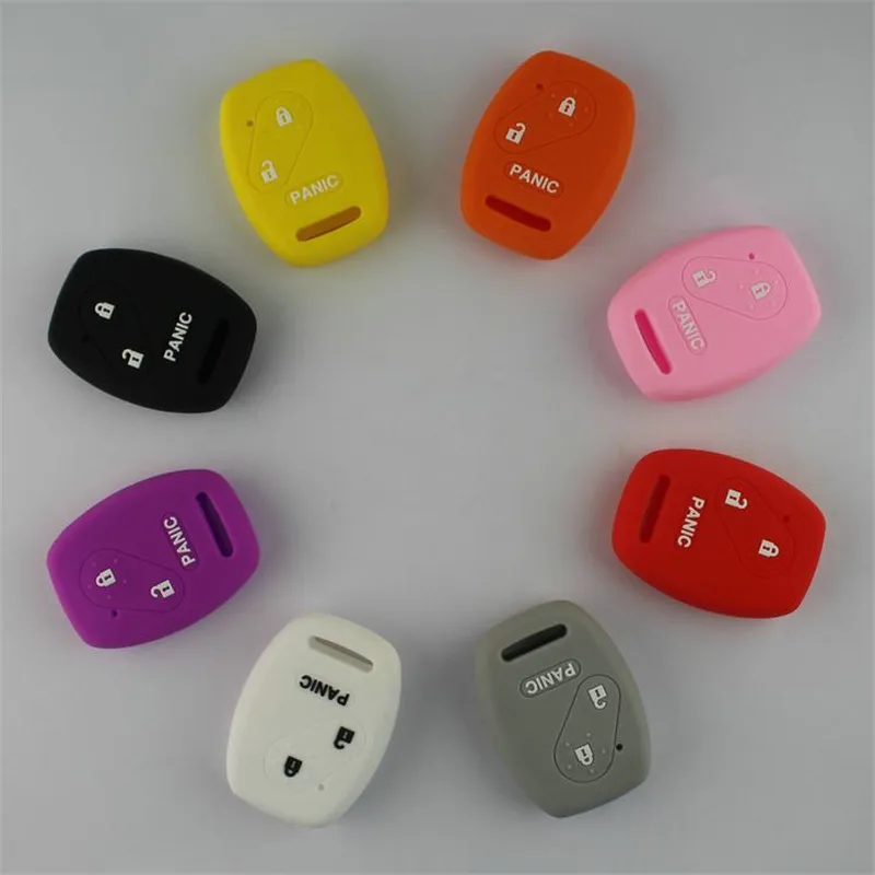

3 Buttons Remote Key FOB silicone rubber cover case set skin holder protected for HONDA Accord Civic CRV Pilot Fit