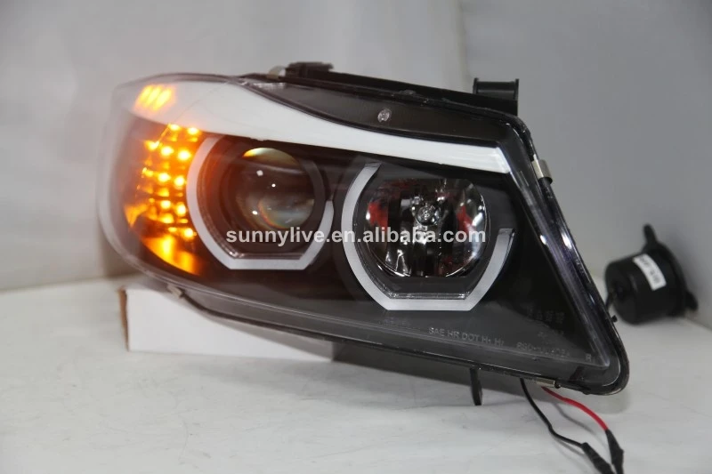 Для BMW E90 330I 320I 318i светодиодные фары ангельские глазки с комплектом HID JY 2005-2008 года |