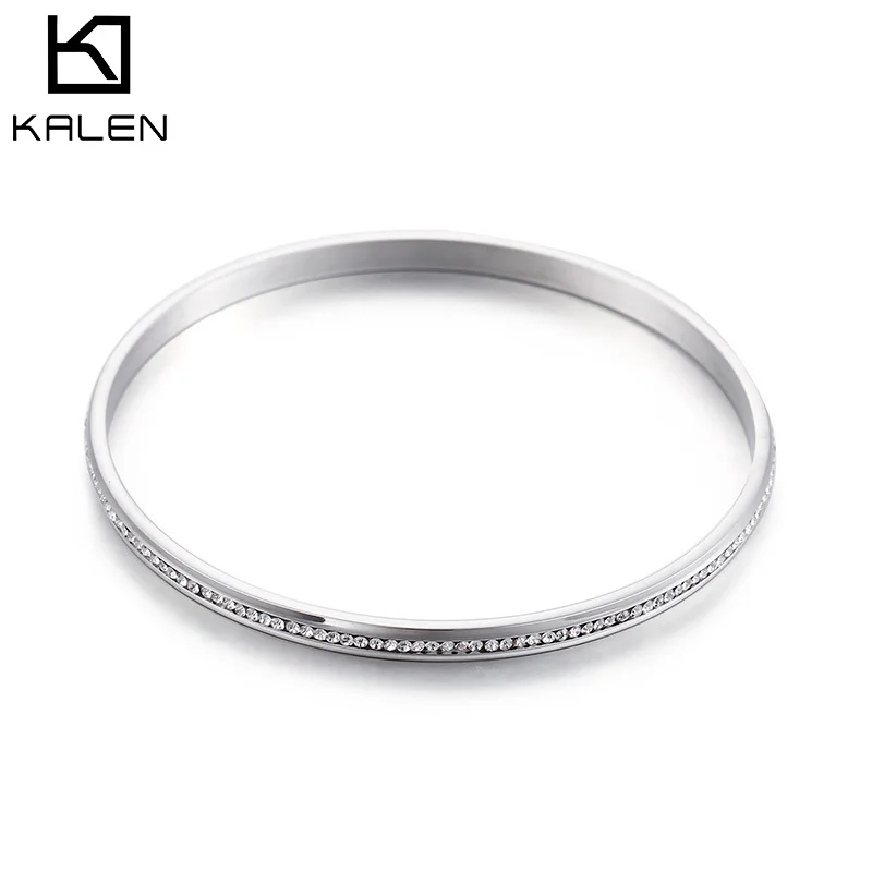 KALEN простые ювелирные изделия золотые и цветные женские браслеты из нержавеющей