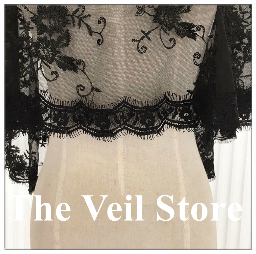 ISHSY Черная кружевная Свадебная накидка Болеро для женщин вечерние накидки шаль