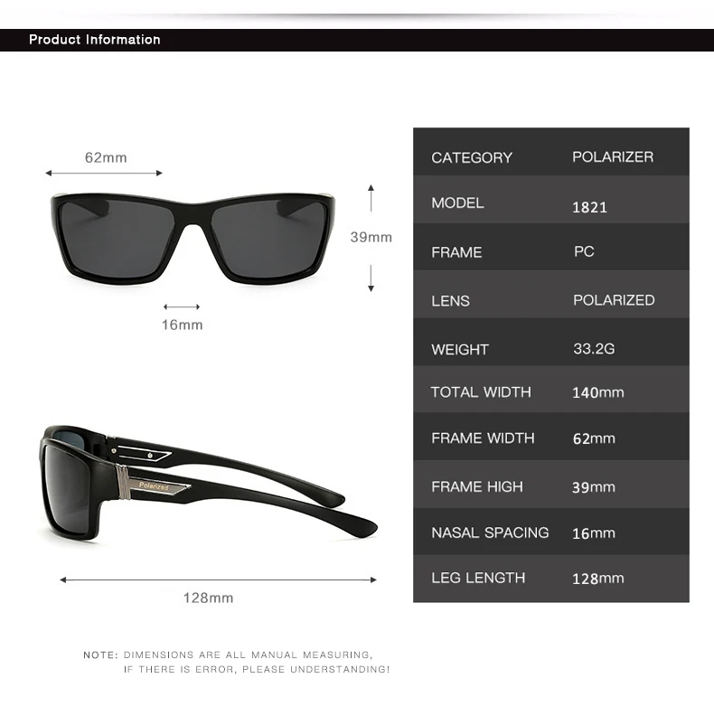 Новинка мужские солнцезащитные очки поляризационные для вождения люксовый