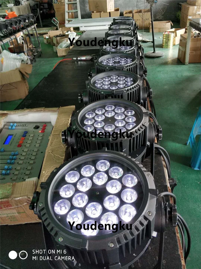 Уличный светодиодный прожектор IP65 18x18 Вт 6 в 1 RGBWA + UV водонепроницаемый