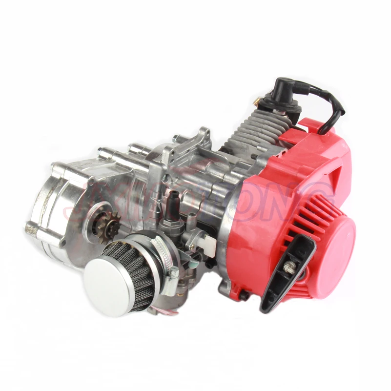 

49cc 50cc 2 Stroke Engine With Gear Box T8F 11T Sprocket New Metal Recoil Racing AIR For Mini Dirt Bike ATV engine