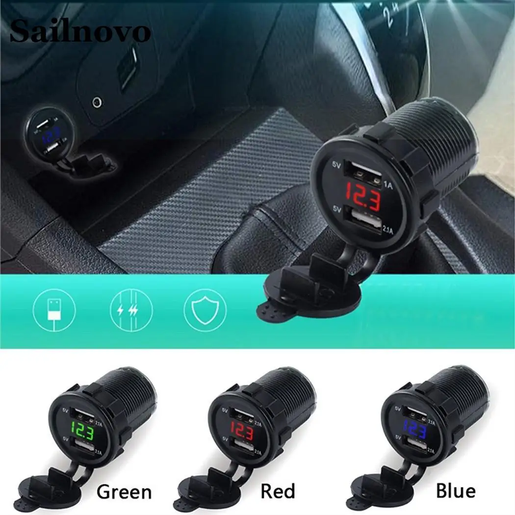 Автомобильное зарядное устройство WOOKRAYS 5V 3.1A с двумя usb портами круглое