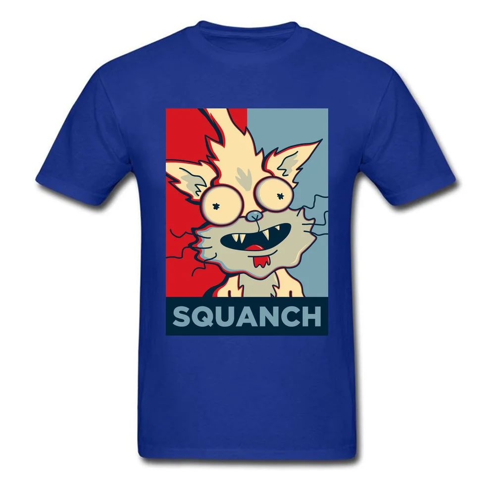 Забавные футболки, Новое поступление, It's Time To Squanch, мужские футболки из хлопка, мужские футболки, Рик и Морти, уличная одежда, безумная белка - Color: Blue