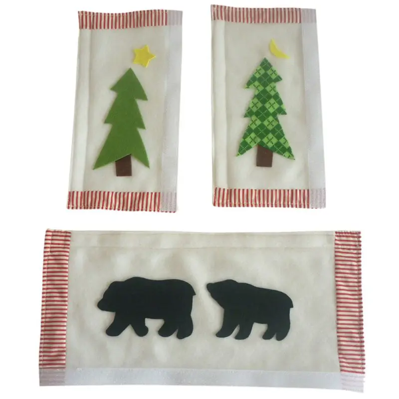 3 шт./компл. медведь для рождественской елки Кухня перчатки рождественские двери