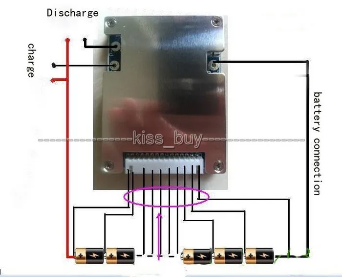 Литий ионная аккумуляторная батарея 10S 36V 30A 18650 BMS PCM балансный светильник на