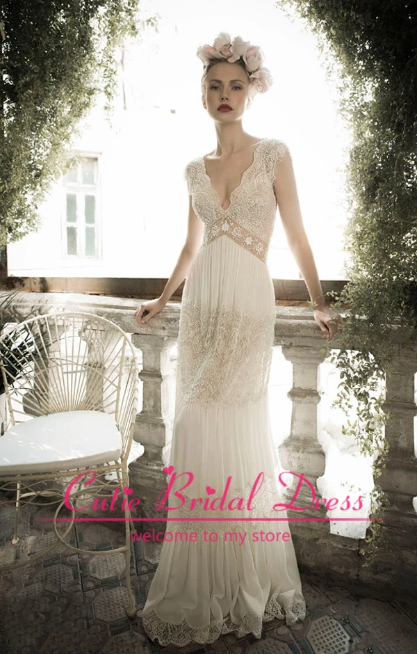 Vestido de Fiesta Sexy Deep V Neck Lace Long Dresses For Parties 2014 Elegant Cap Sleeve Sleeveless Prom Dress Custom Made | Свадьбы и
