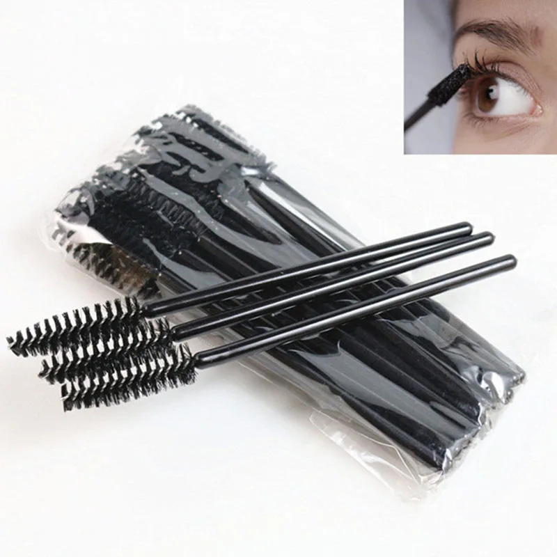 Eyelash Applicator 100 шт./лот одноразовая подводка для глаз одноразовая щеточка для ресниц аппликатор для макияжа палочки - Handle Color: Eyelash Applicator