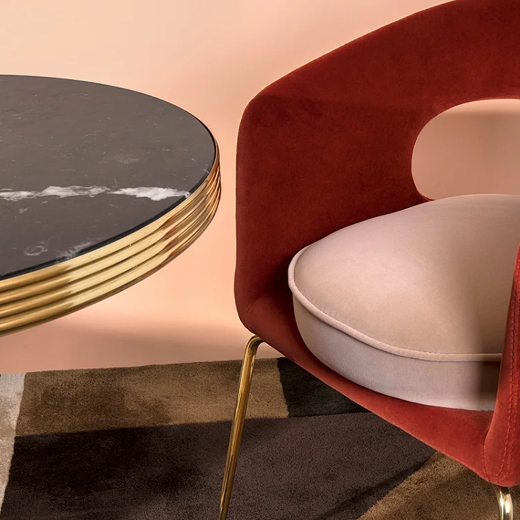 Louis Fashion Living Room Chairs Dining Nordic Simple Modern Casual Coffee Back Fabric Velvet |