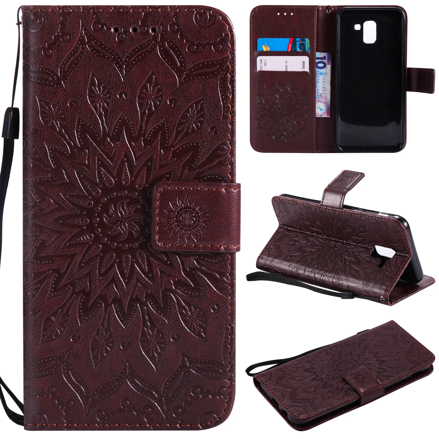 SsHhUu для Samsung Galaxy J3 J5 J7 J330 J530 J730 M10 M20 J6plus J8 J2COREWallet откидная крышка кожаный чехол