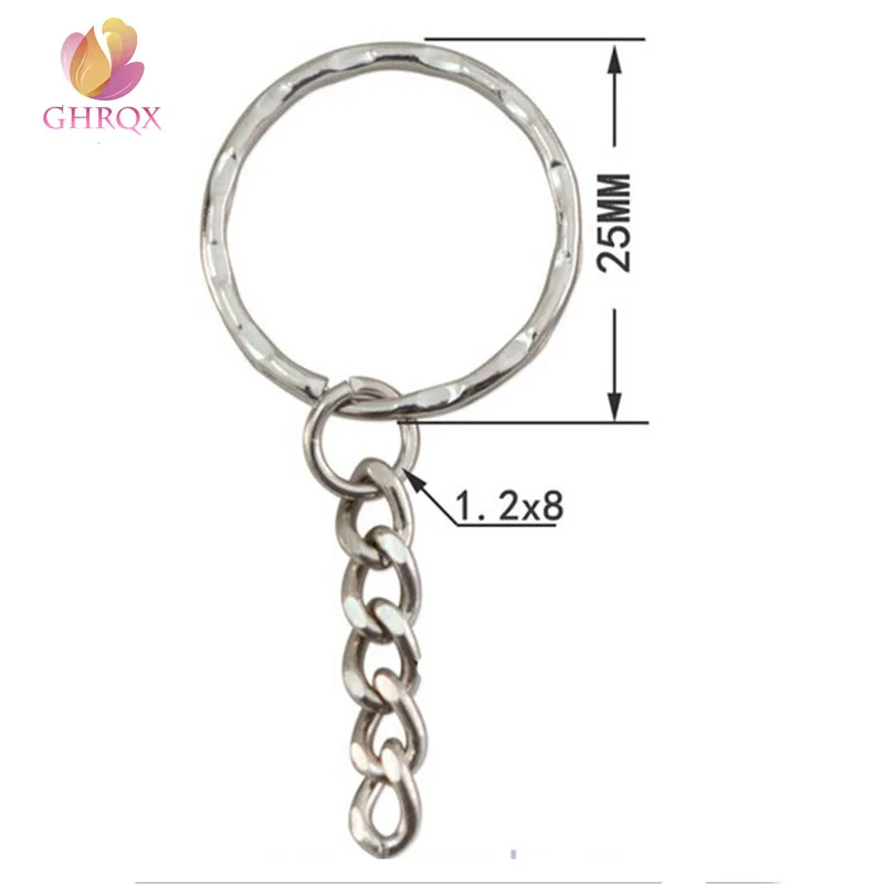 

GHRQX hot sell Metal Key Rings Key Chains Antique Bronze Gold Rhodium Color Keyrings Split Rings KeyChains Wholesale