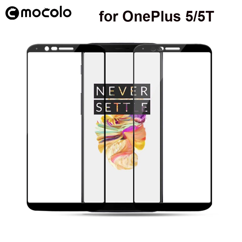Mocolo полное покрытие протектор экрана из закаленного стекла для Oneplus 5/5 T против