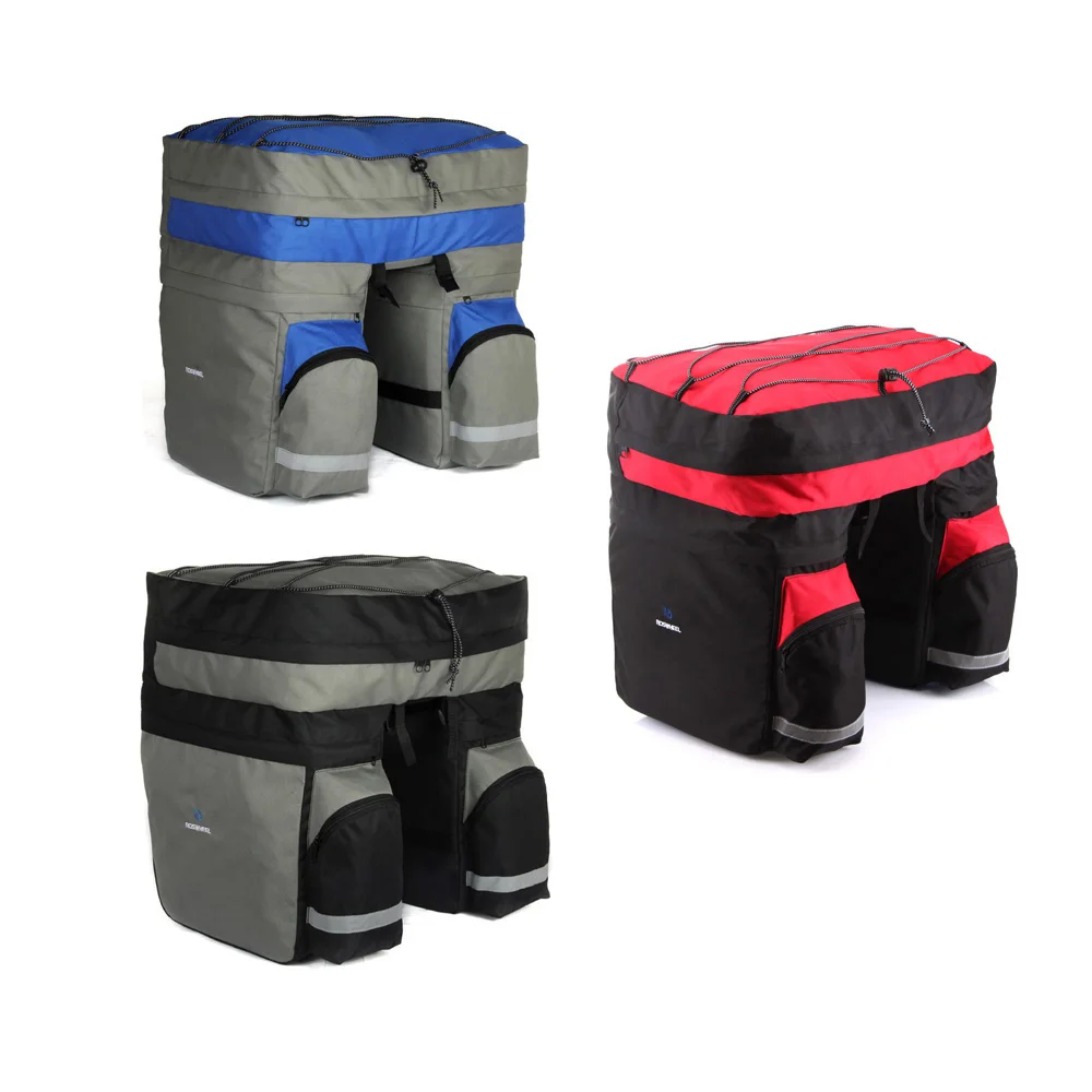 ROSWHEEL 60L велосипедная корзина водонепроницаемая сумка двухсторонняя задняя