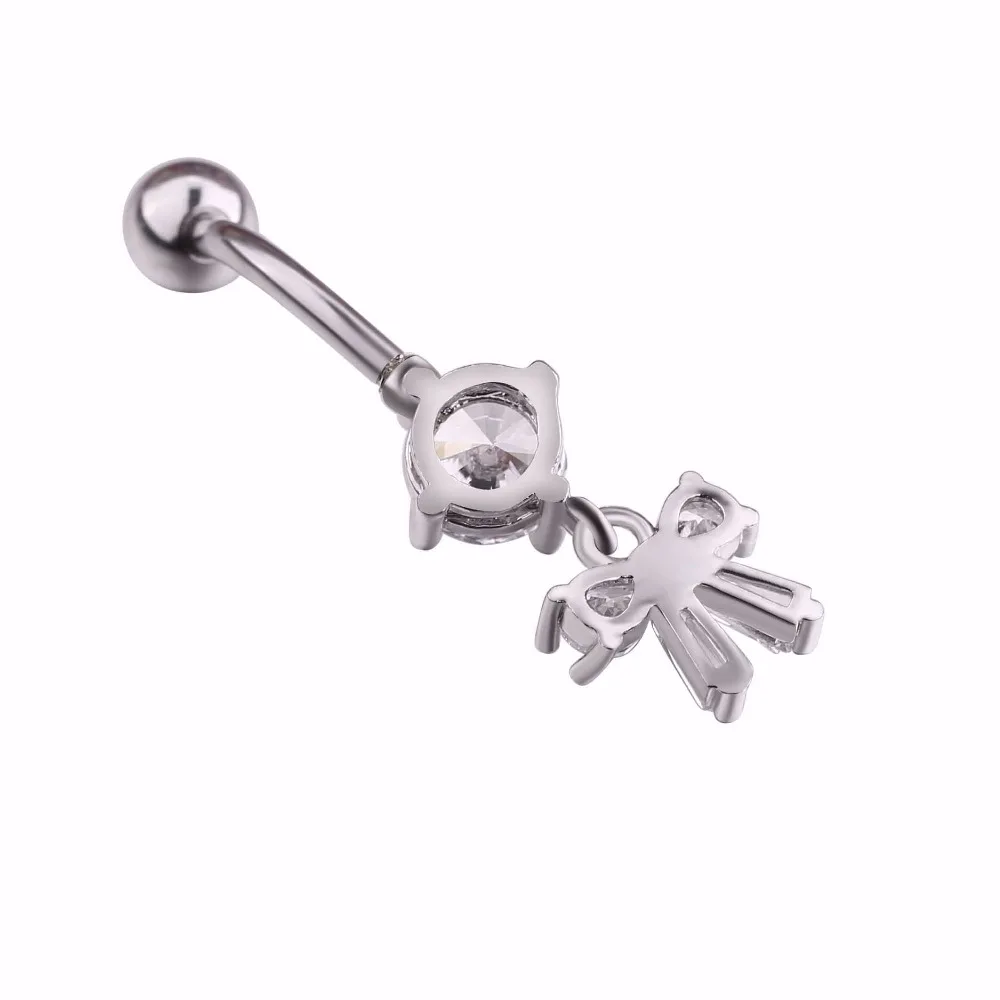 1 шт. украшение для пирсинга пупка с фианитами |