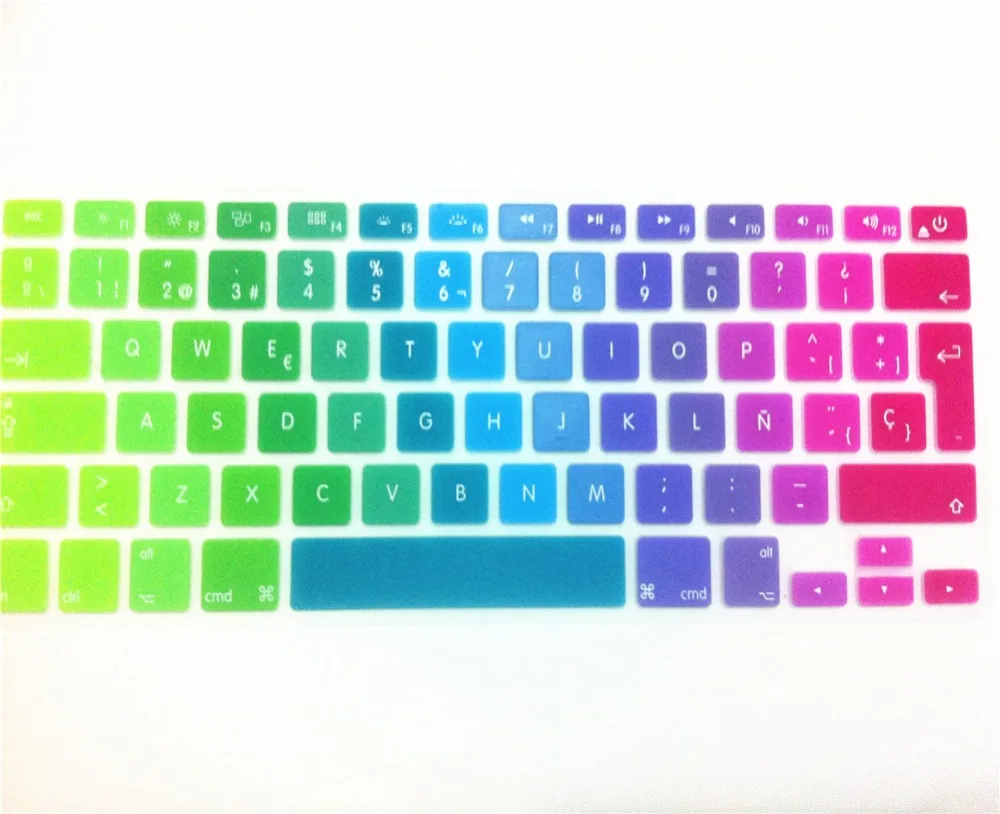 Силиконовая накладка на клавиатуру для Apple MacBook Pro air 13 15 17 чехол с испанским языком