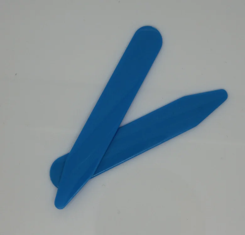 SHANH ZUN 30 Blue Plastic Dress Shirt Collar Stays Stiffeners Inserts point in Clear Bottle | Украшения и аксессуары