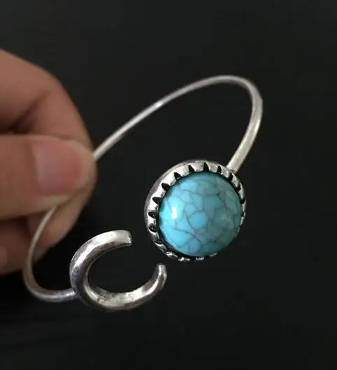 L 08 2018 Bohemia fashion retro official website with the fine moon shape texture bracelet couple jewelry accessories factory di | Украшения