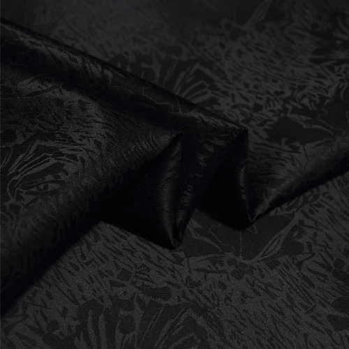 112 см черная шелковая ткань искусственная органза жаккардовая оптовая продажа