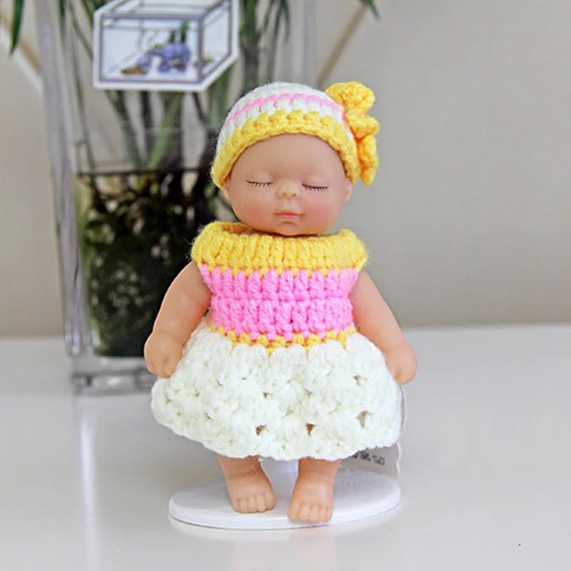 Детские куклы Плюшевые Bjd bebe Кукла реборн брелок игрушка для детей девочки Рождественский подарок из ПВХ дети Новорожденные игрушки суставы могут двигаться 12 см