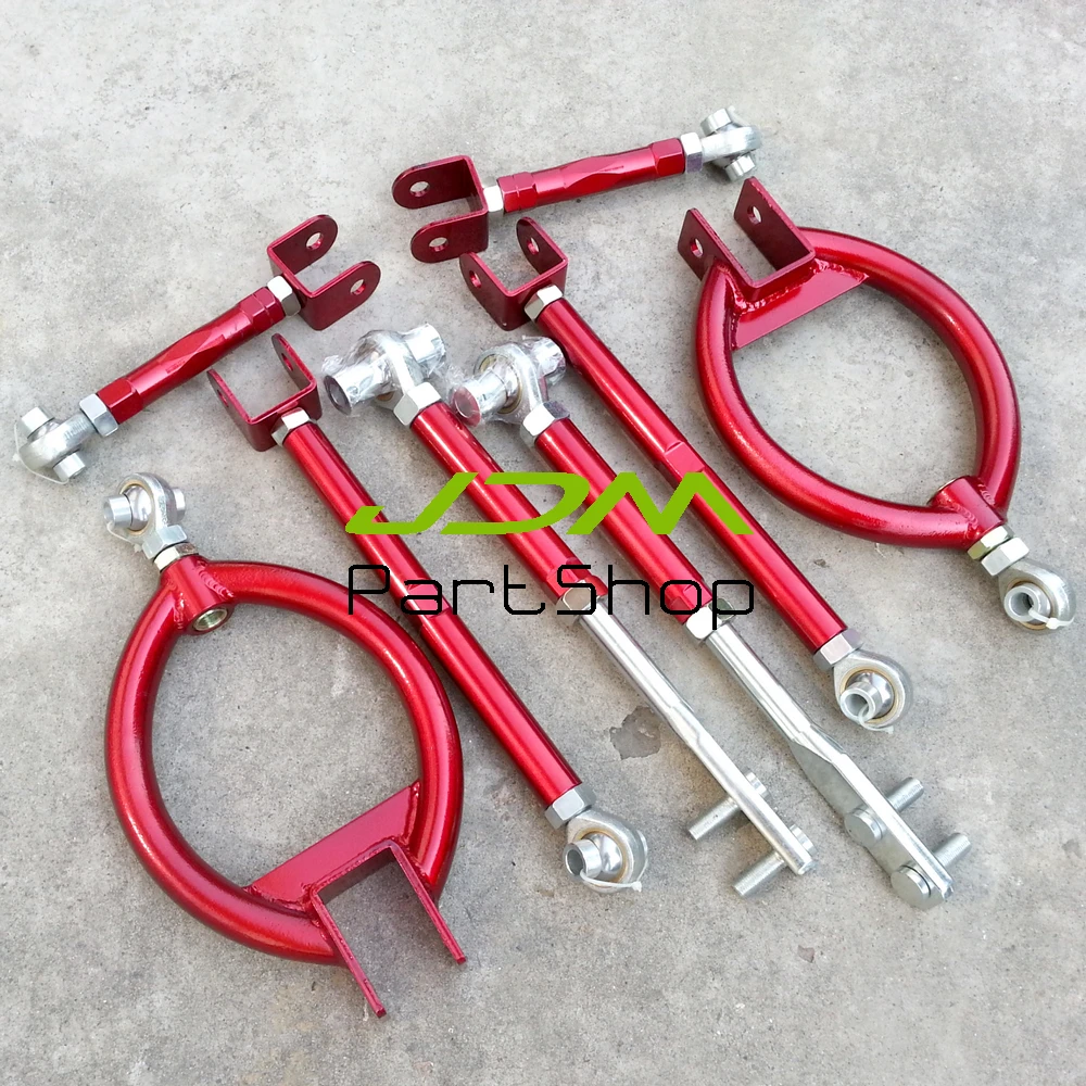 Регулируемые передние натяжные стержни комплект заднего развала рычаг тяги для