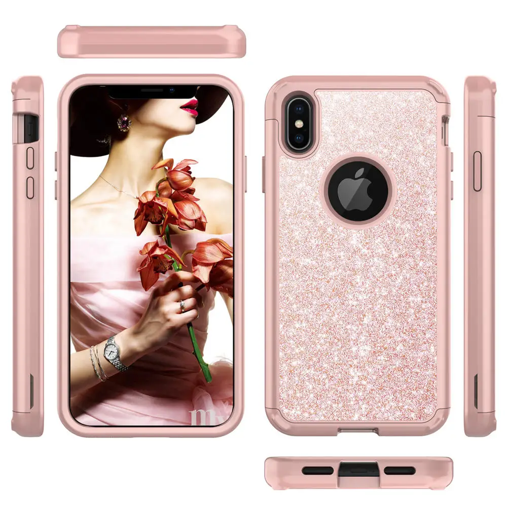 for iphone X XS Xr Xs Max Bling kawaii phone case xs max xr x Heavy Duty Rugged Protection Hybrid TPU Shockproof | Мобильные