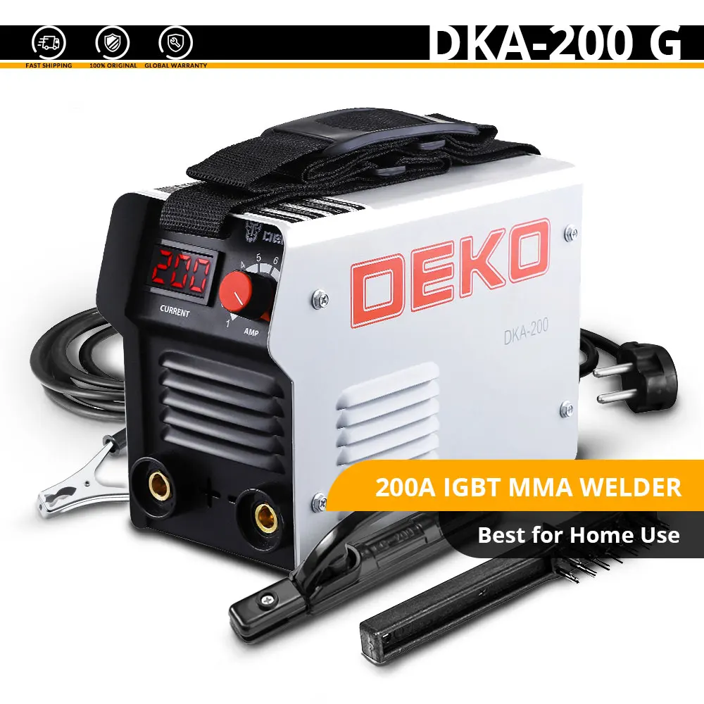 DKA-200G DEKO DKA серии постоянного тока IGBT инвертор для дуговой сварки под флюсом 220V сварочный аппарат MMA 120/160/200/250 ампер для дома начинающих легкий эффективный - Цвет: DKA-200G