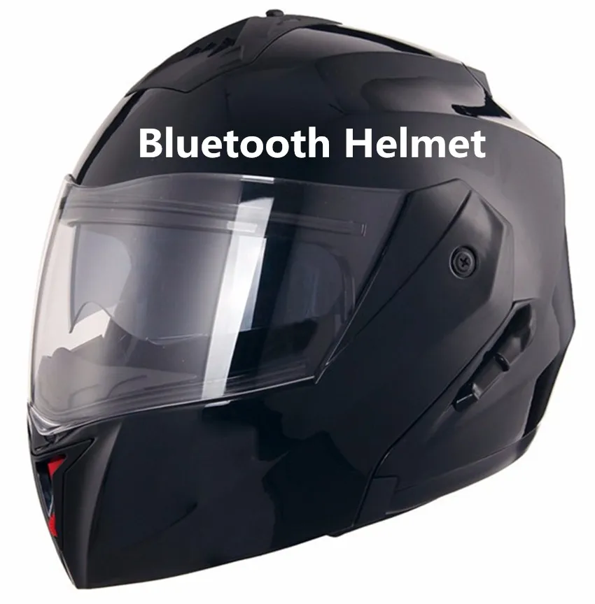 Встроенный Bluetooth модный двойной объектив флип-ап мотоциклетный шлем для мотокросса полный шлем для лица гоночный шлем s m l xl XXL