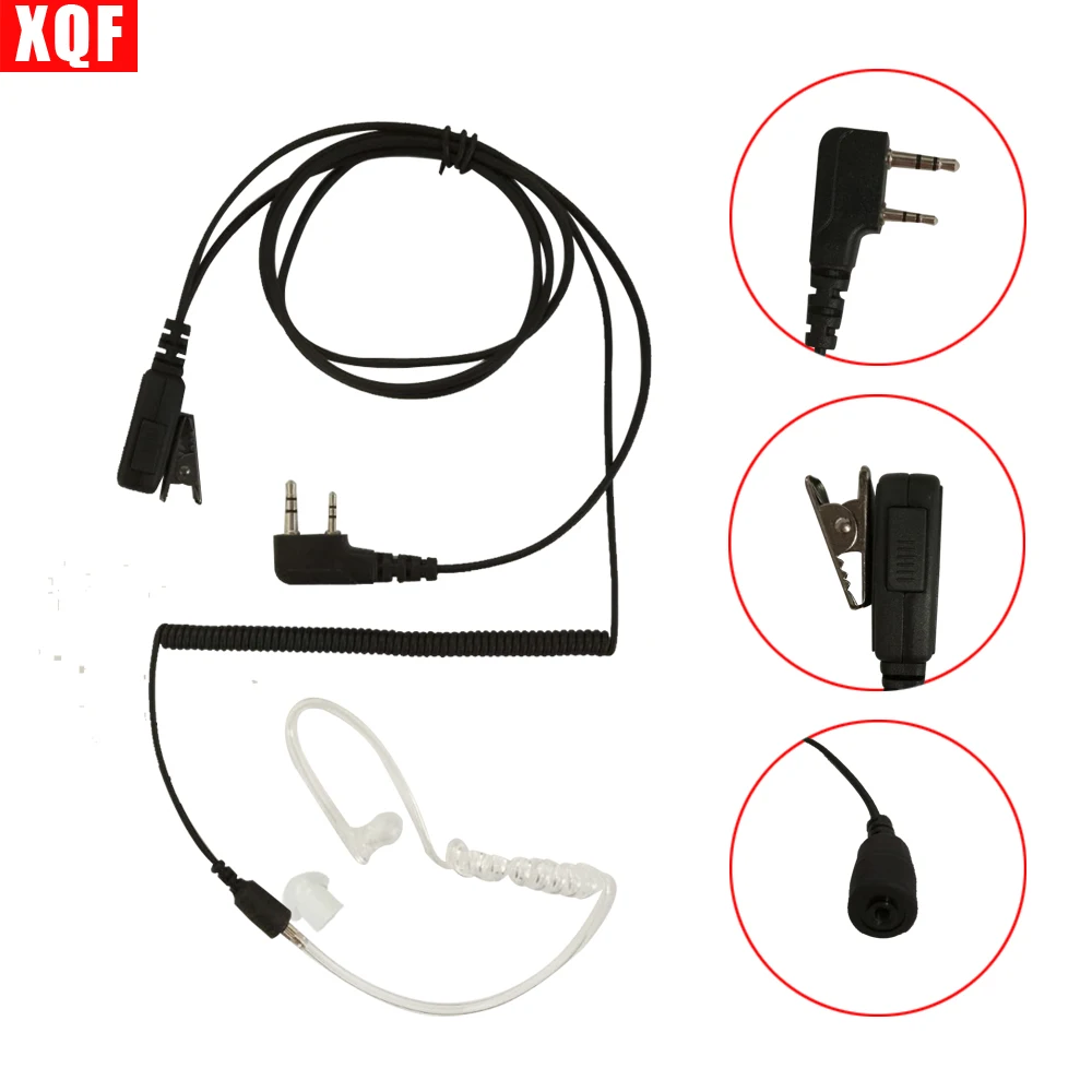 Гарнитура акустическая Воздушная трубка наушники с микрофоном PTT для Kenwood Φ радио
