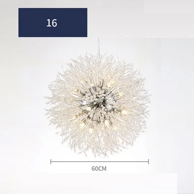 16 Bulb Silver LukLoy светодиодный подвесной светильник с кристаллами в скандинавском стиле, подвесной светильник для кухни, гостиной, лофт, подвесной светильник, Хрустальный подвесной светильник - Цвет корпуса: 16 Bulb Silver