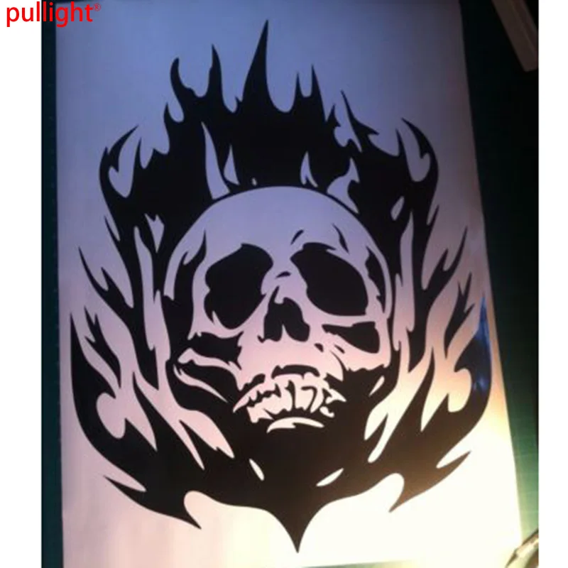 

Skull Flame Hood Decal large Auto graphics Sticker truck car body trailer boat