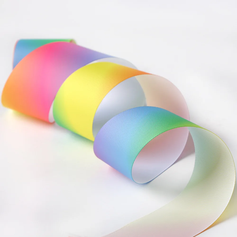5 ярдов/партия 25 мм 38 50 75 ширина радужные смешанные цвета ленты Grosgrain Свадебная