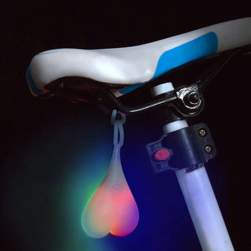 Велосипедный фонарь с шариками, силиконовый светильник, креативный велосипед, водонепроницаемый, ночной, незаменимый светодиодный красные сигнальные огни, Велосипедное Сиденье, задняя лампа для яиц