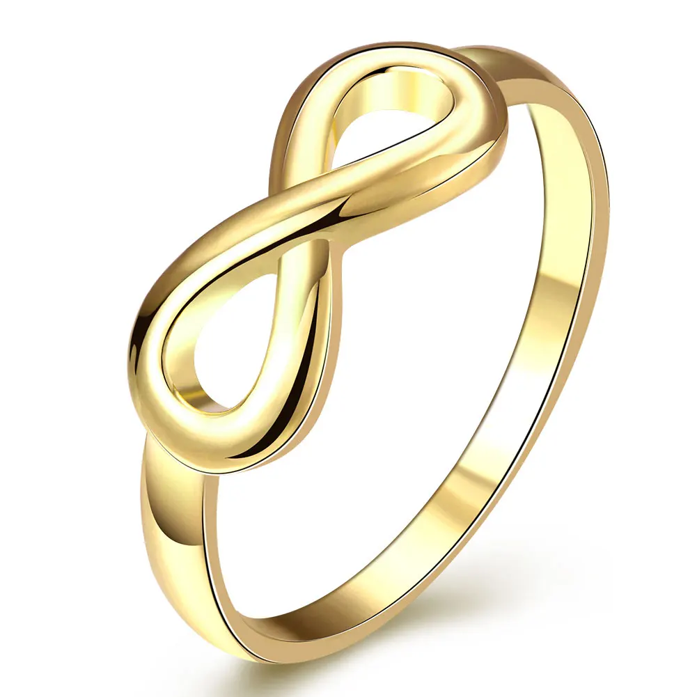 Женское кольцо с крестом Kiteal золотистое бесконечности 6 7 8 9 вечерние ювелирные