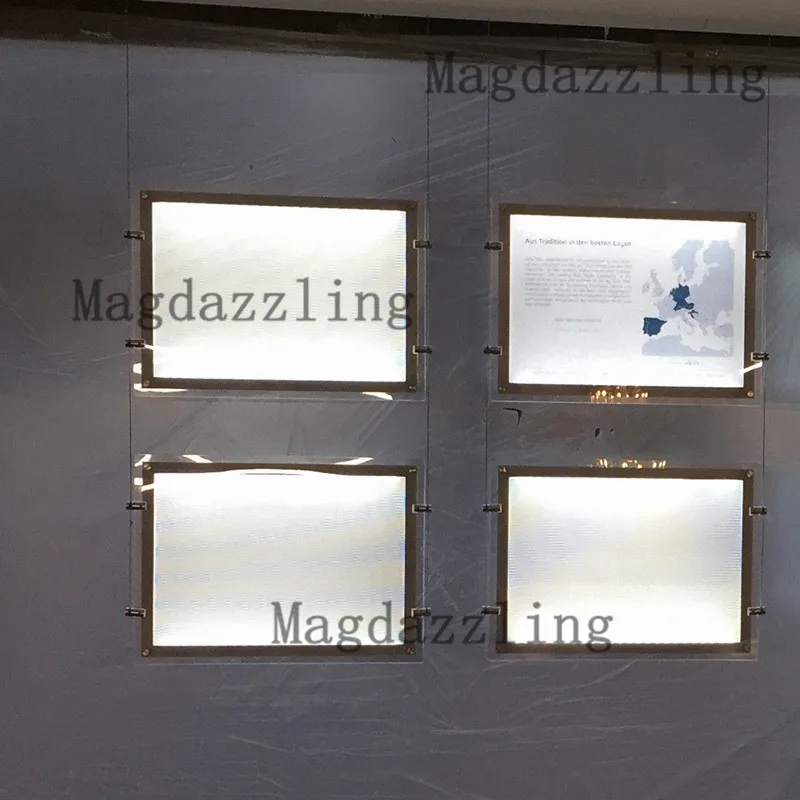 Односторонняя подвесная акриловая рамка для постера 8 шт. A3 СВЕТОДИОДНЫЙ