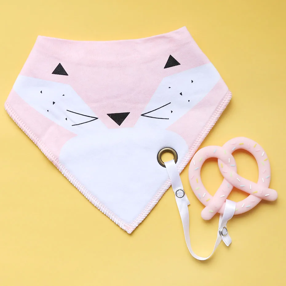 bread stick bib Let's Make/детские вещи, Детские нагрудники и салфетки для отрыжки, 1 предмет, хлопковый нагрудник, мультяшный силиконовый прорезыватель, не содержит бисфенола, детские вещи, одежда для кормления - Цвет: bread stick bib