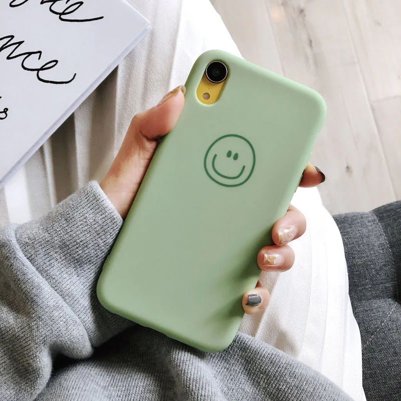 Силиконовый чехол для телефона iphone, чехол с логотипом, нанесенный на iphone 6/7/8/X/XSM, противообрастающий, мелкозернистый, чистый цвет, прекрасный дизайн - Цвет: Коричневый
