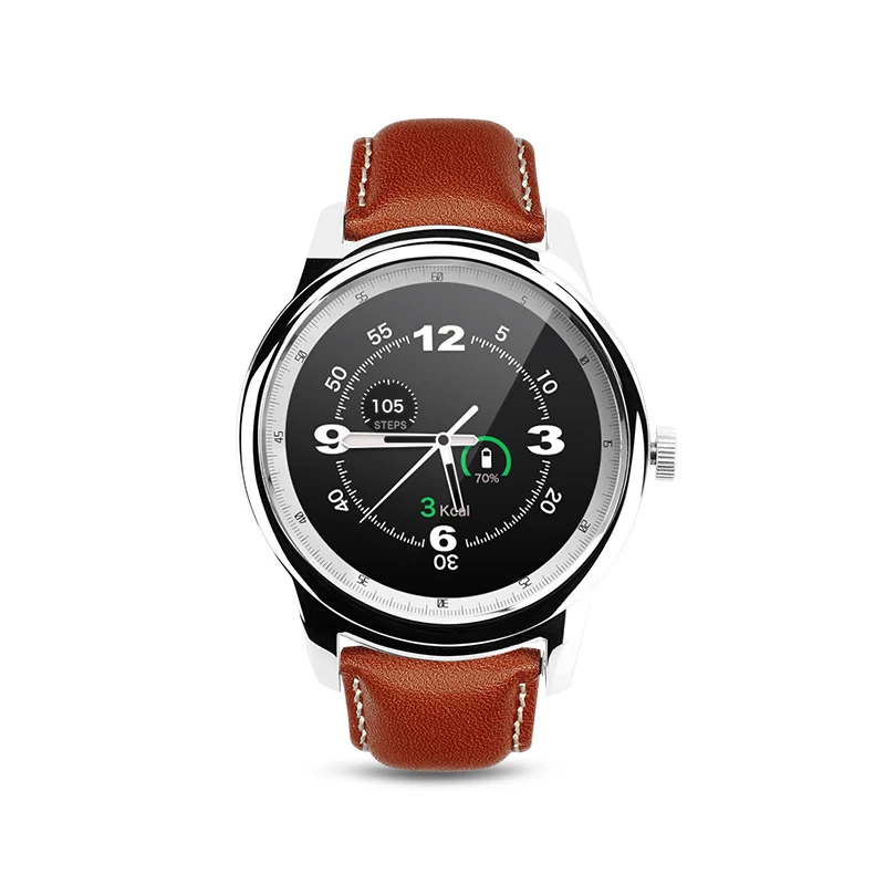 silver brown DM365 умные часы для мужчин и женщин Bluetooth 4,0 MTK2502 IP67 круглые умные часы для Android Iphone samsung gear s2 s3 - Цвет: silver brown