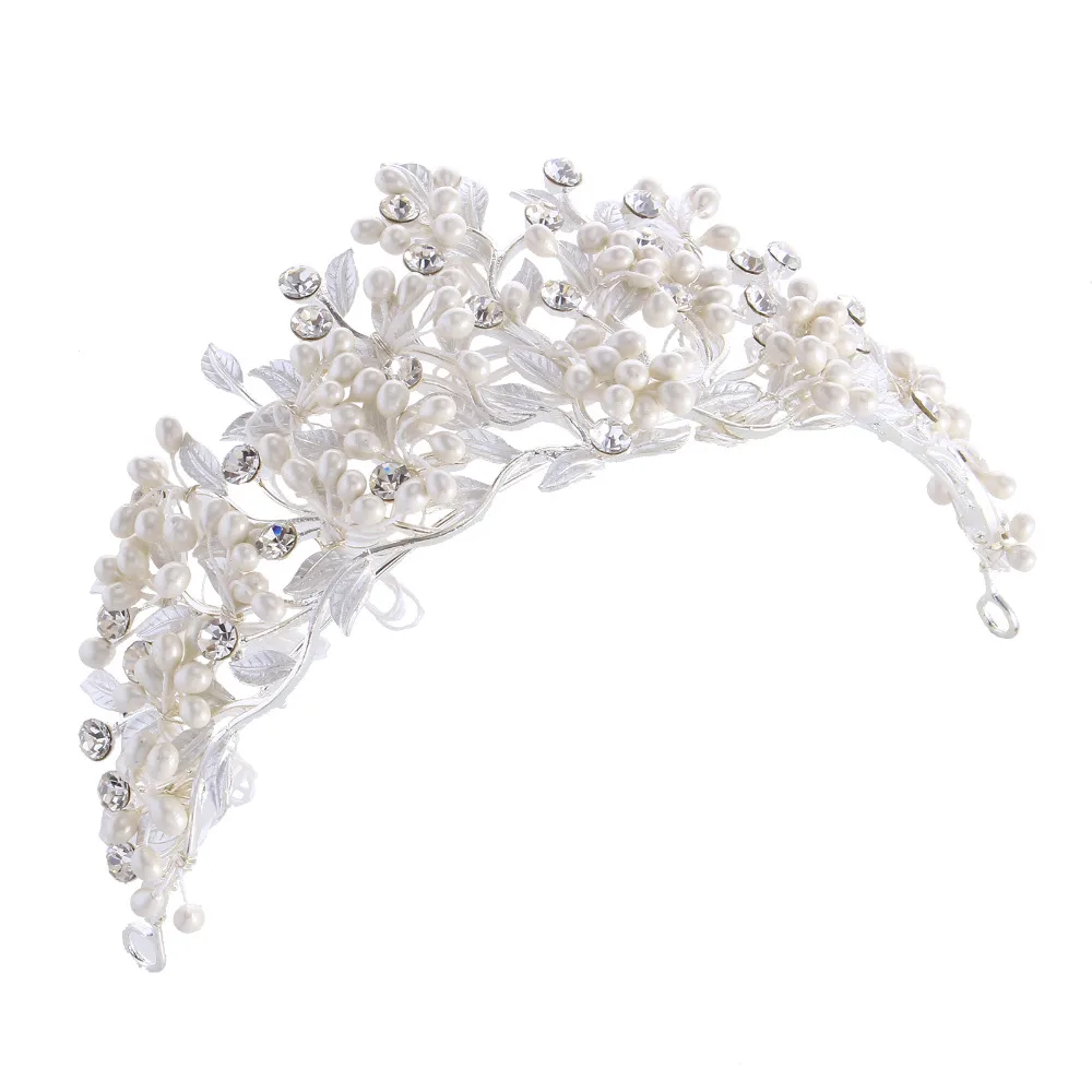 Изысканный Имитация Перл диадемы и короны свадебные Женские аксессуары для
