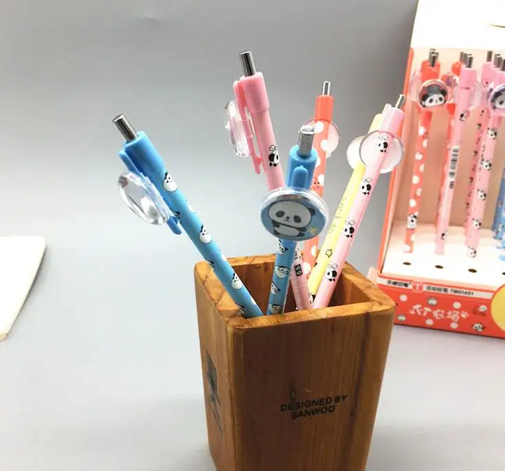 5 шт Kawaii мультфильм панда животное механический карандаш пластиковые автоматические ручки для письма подарок офисные школьные принадлежности