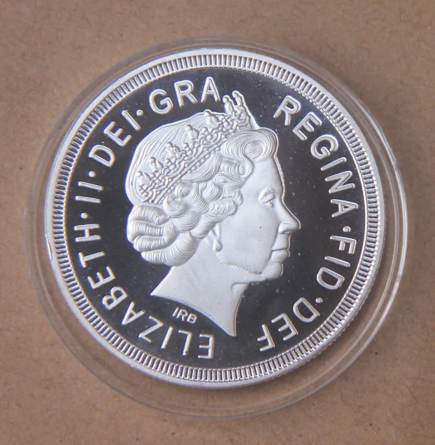 40mm Britania 2014 Souvenir Coin MEDAL UK ENGLAND IRISH SILVER PLATED | Дом и сад