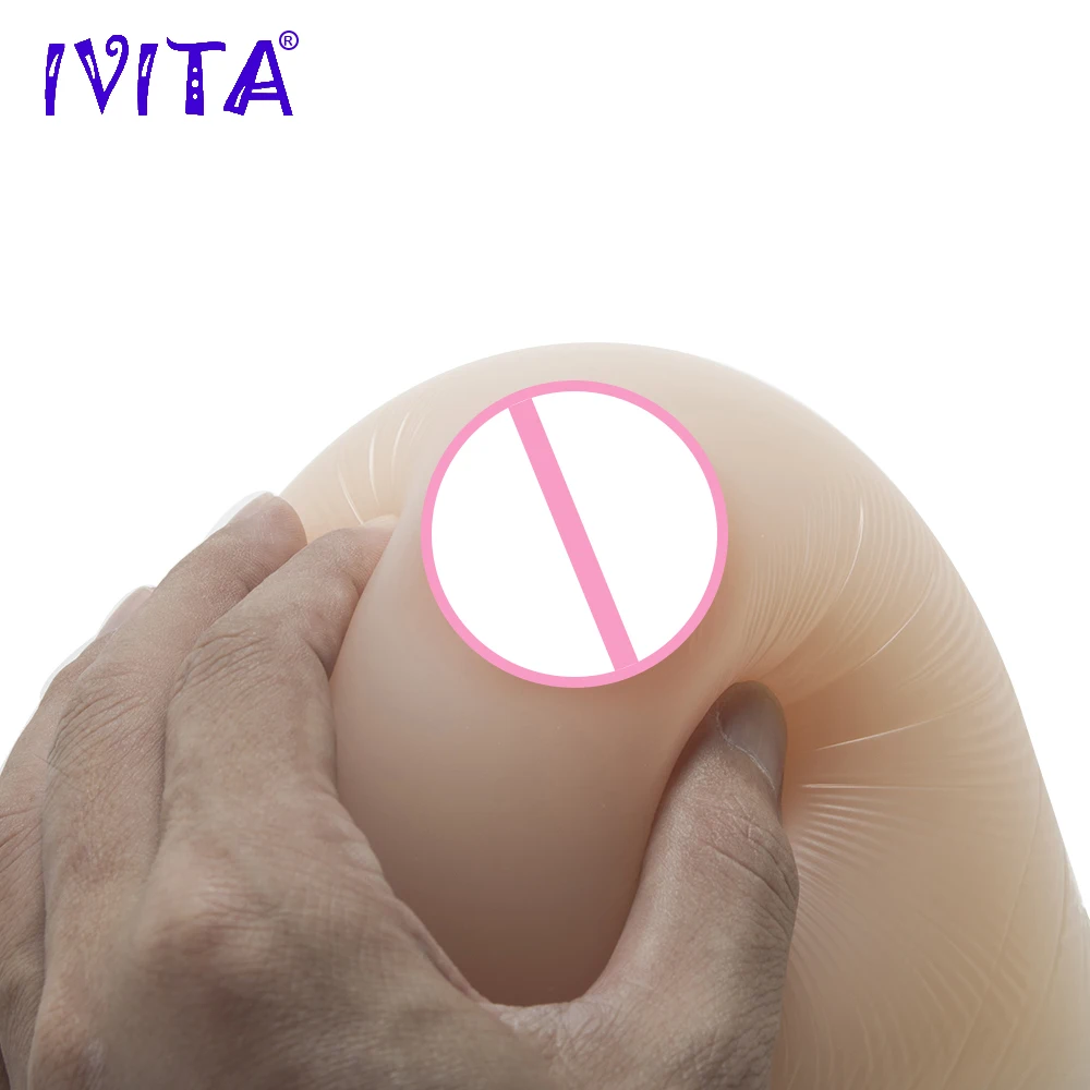 IVITA 1200 г бежевые реалистичные силиконовые формы груди Искусственные Поддельные