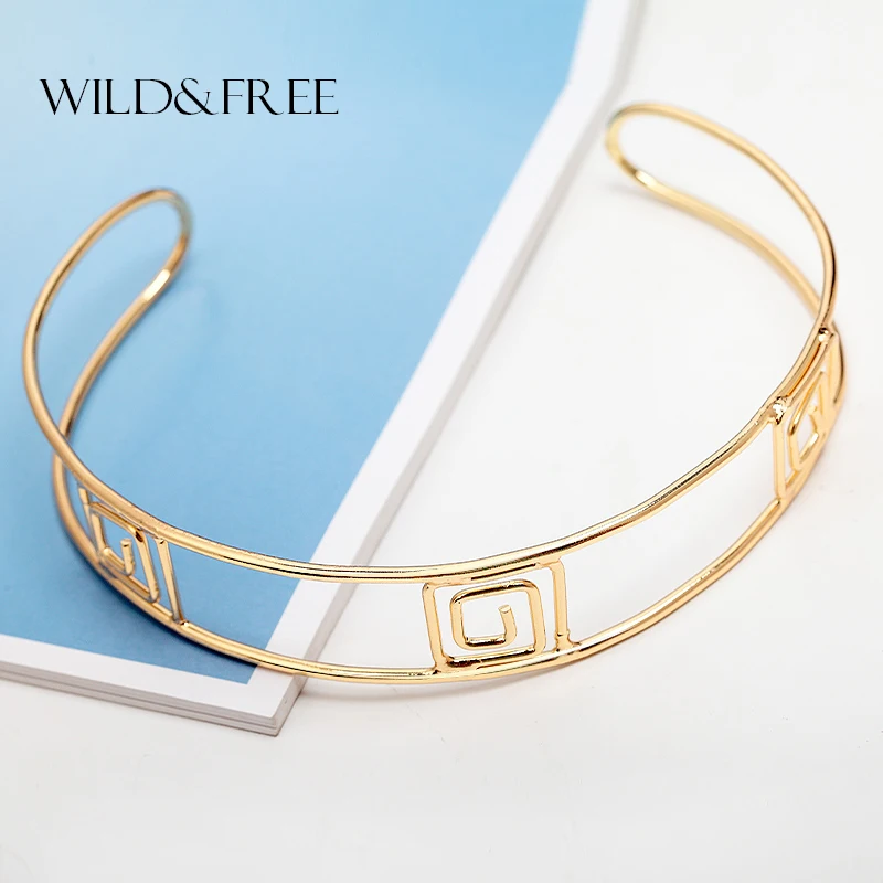 Женское Ожерелье чокер WILD & FREE модное золотое ожерелье из сплава в готическом