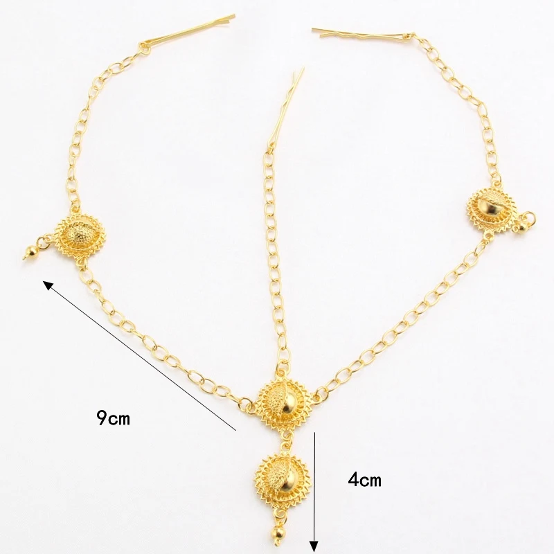 Головной убор из чистого золота свадебный головной в Африканском нигерийском